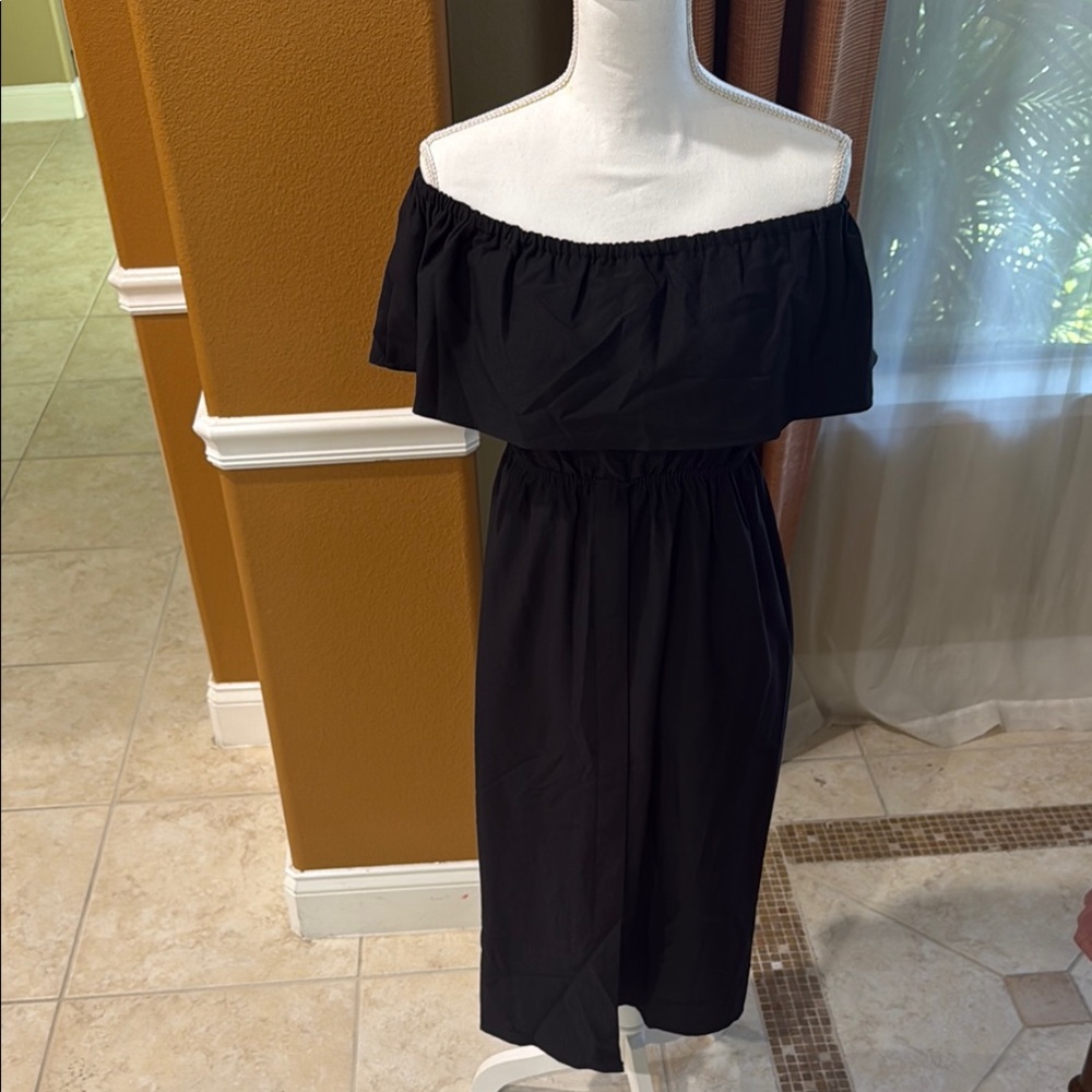 Zara Black Strapless Dress size M